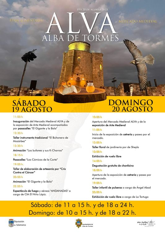 Programa de el Mercado Medieval Alva en Alba de Tormes (Salamanca) 2023
