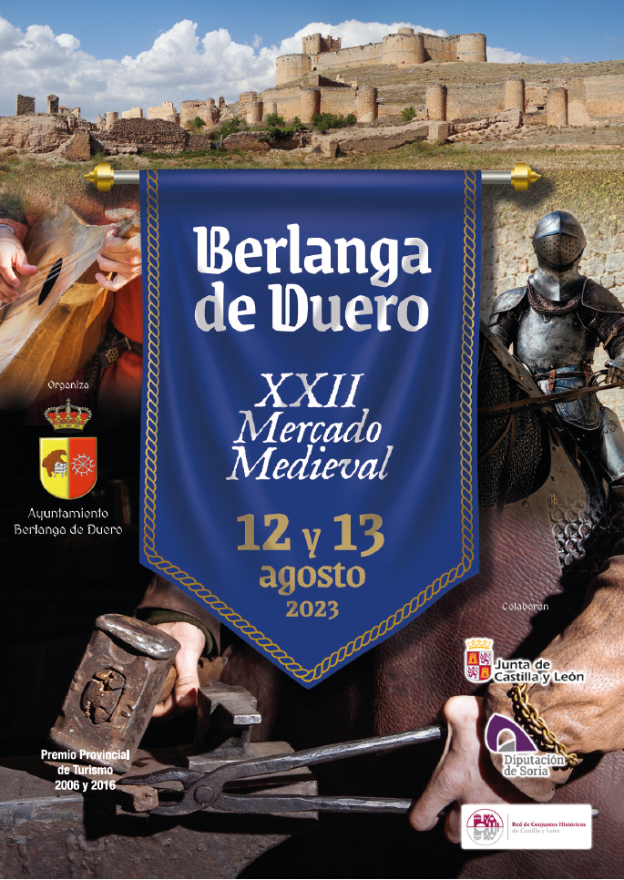 Cartel del XXII Mercado Medieval de Berlanga de Duero (Soria) 2023