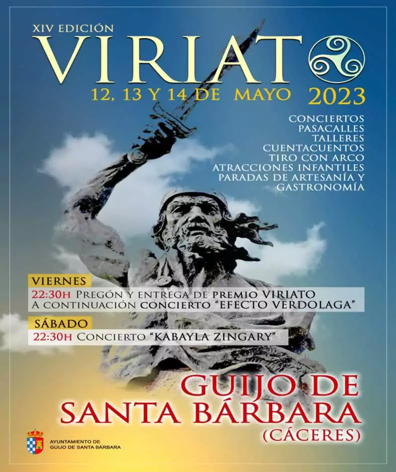 XIV Fiestas de Viriato 2023 en Guijo de Santa Bárbara (Cáceres)