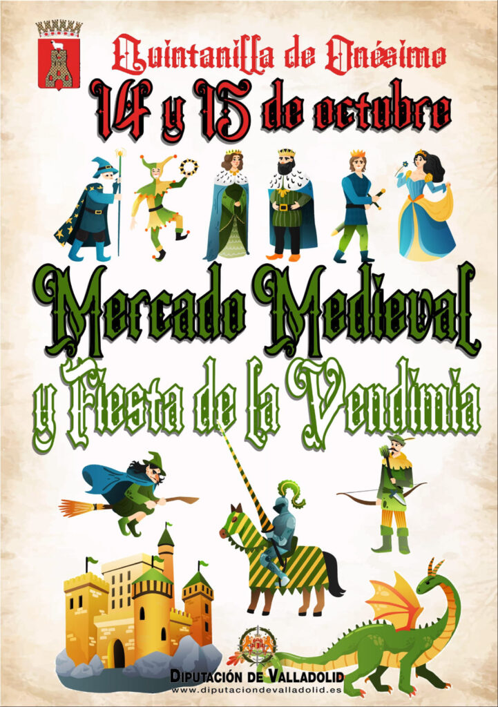 Cartel del Mercado Medieval de Quintanilla de Onésimo (Valladolid) 2023