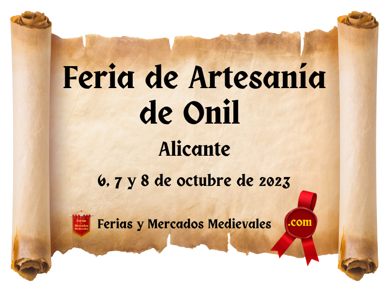 Feria de Artesanía de Onil (Alicante) 2023