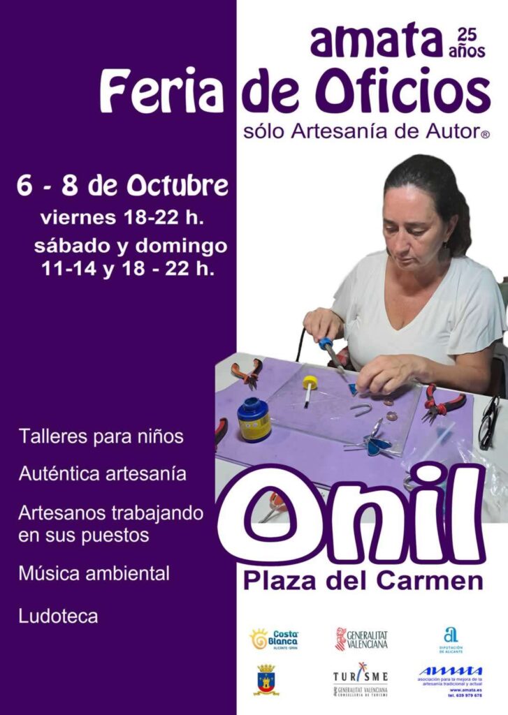Cartel de la Feria de Artesanía de Onil (Alicante) 2023