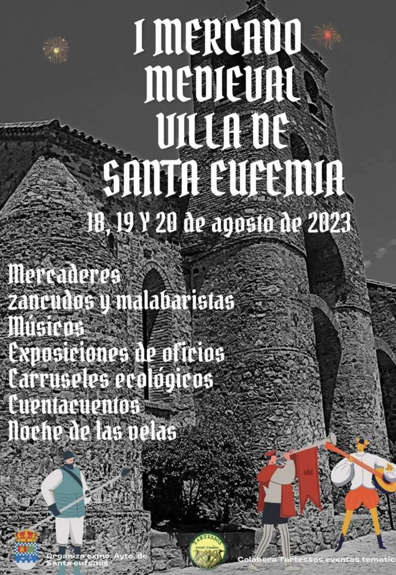 Cartel del Mercado Medieval de Santa Eufemia (Córdoba) 2023