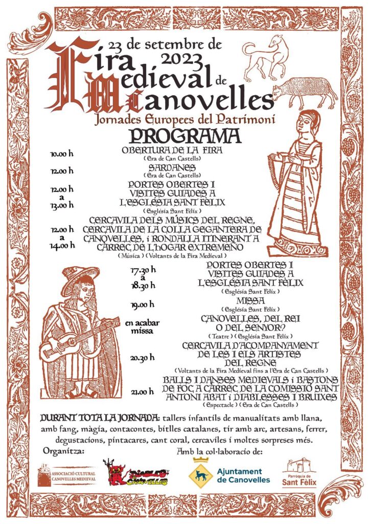 Cartel de la Feria Medieval de Canovelles (Barcelona) 2023
