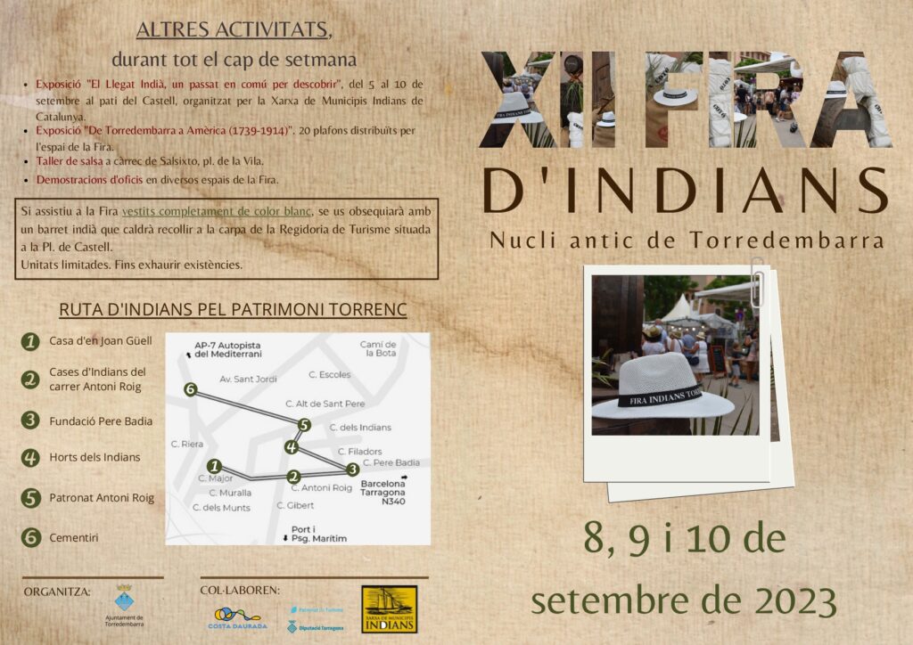 Programa de la Feria de Indianos en Torredembarra (Tarragona) 2023