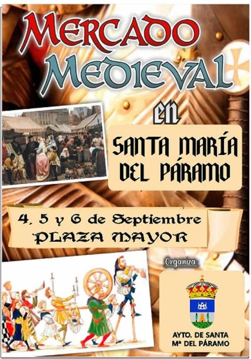 Cartel del Mercado Medieval de Santa Maria del Paramo (León) 2023