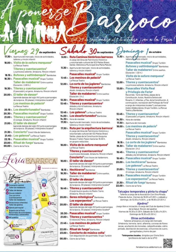 Programa completo de la Feria Barroca de Valdemoro (Madrid) 2023