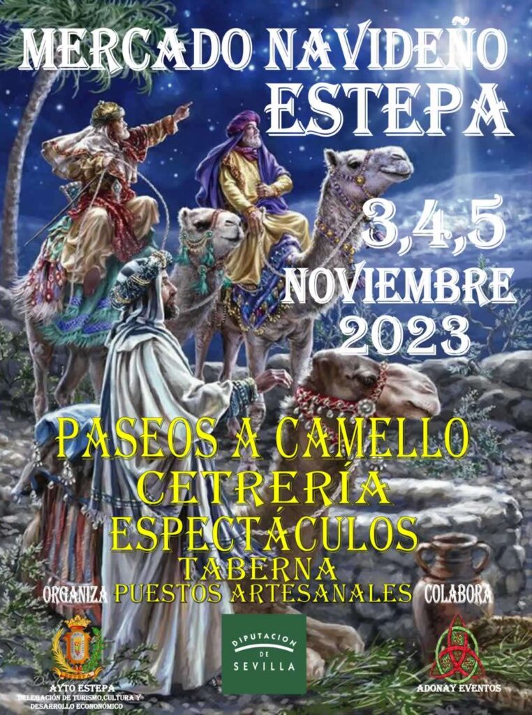 Cartel del Mercado Navideño de Estepa (Sevilla) 2023
