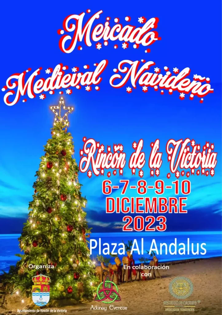 Cartel del Mercado Medieval Navideño de Rincón de la Victoria (Málaga) 2023