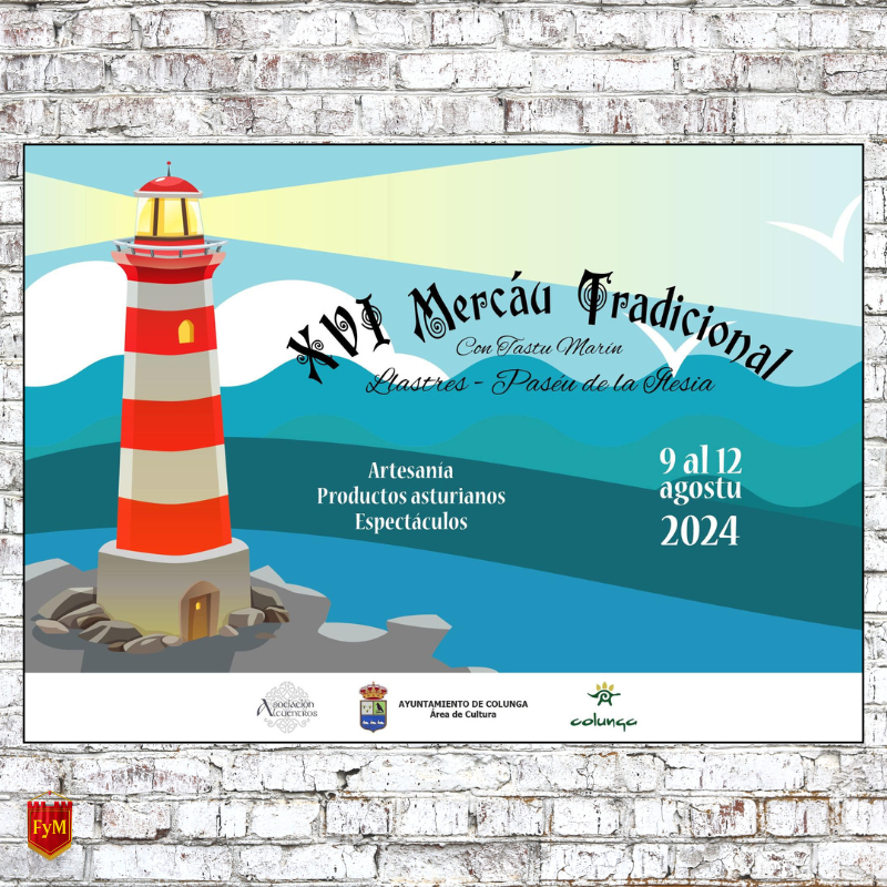 Cartel de XVI Mercáu Tradicional de Llastres (Asturias) 2024