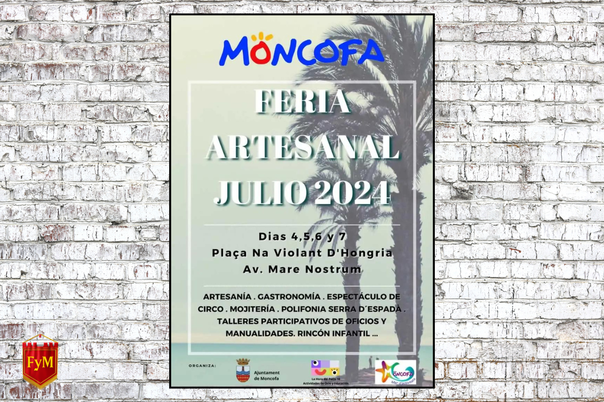 Descubre la Feria Artesanal de Moncofa en Valencia, del 4 al 7 de Julio 2024