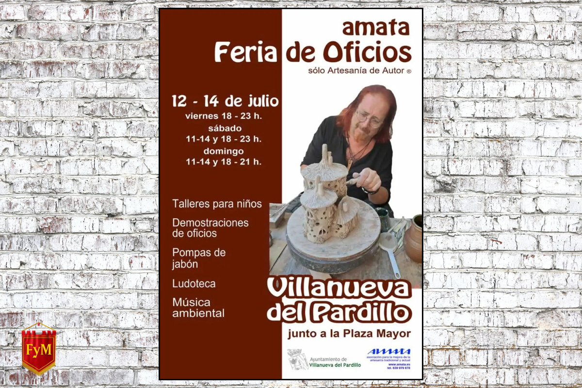 Feria de Oficios en Villanueva del Pardillo 2024 del 12 al 14 de Julio